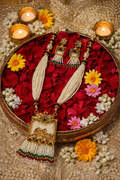 Royal Pearl Rajwadi Haar Set with Matching Earrings | Heritage Bridal Jewelry