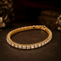 AD Gold Tennis Bracelet for Women - Madhushrea collection