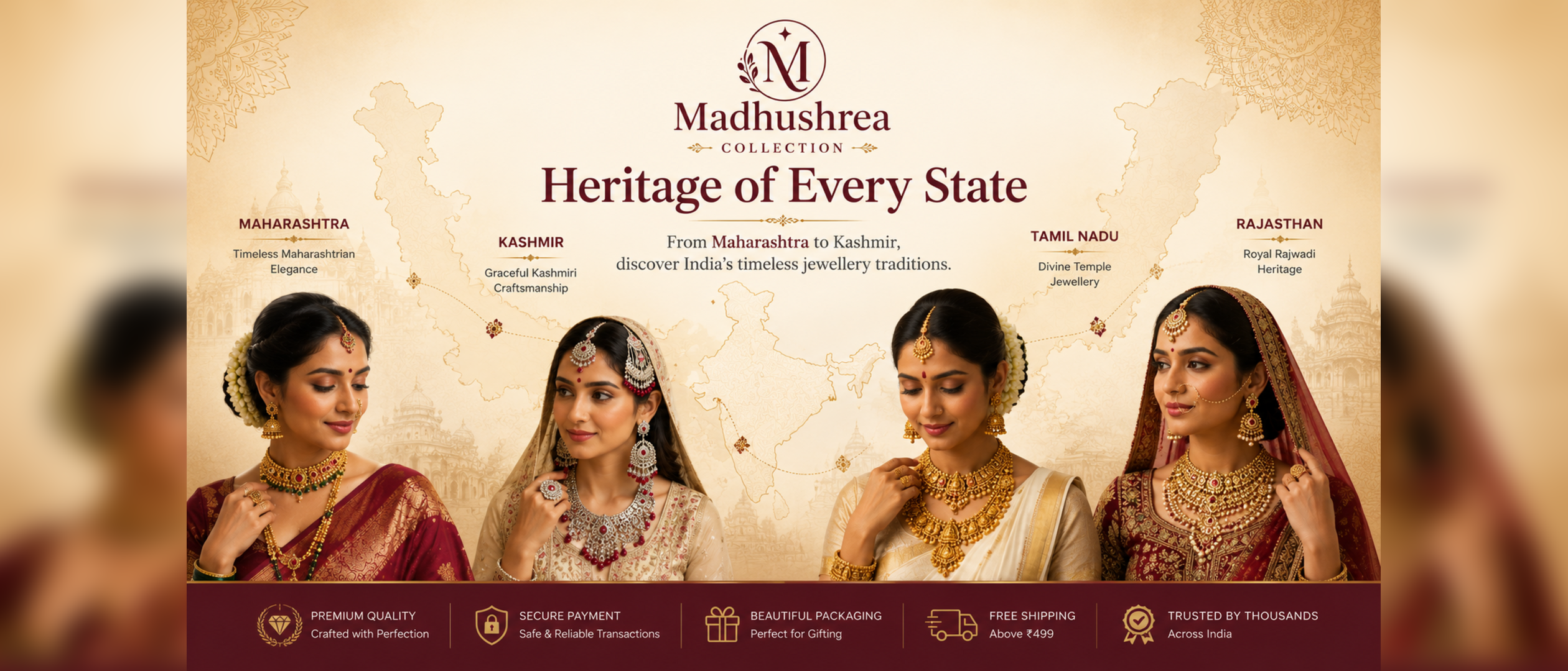 Madhushrea Collection jewellery banner