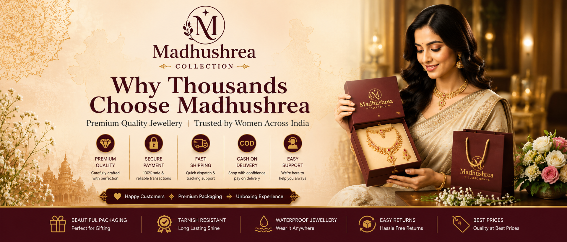 Madhushrea Collection jewellery banner