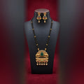 Square full product photo of Elephant Pendant Black Beads Mangalsutra