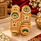 Rajwada Heritage gold look kada pair luxury product view