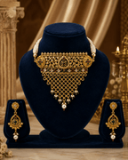 Royal Pearl Heritage Gold Plated Traditional Choker Set for Women - Madhushrea collection
