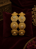 Royal Spiral Designer Gold Plated Traditional Kada Bangle for Women - Madhushrea collection