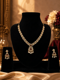 Ruby Red Stone Premium American Diamond Necklace Set for Women - Madhushrea collection